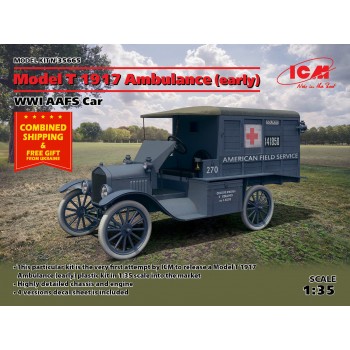 1/35 ICM AAFS Car Model T 1917 Ambulance Night King (early) WWI scale 35665